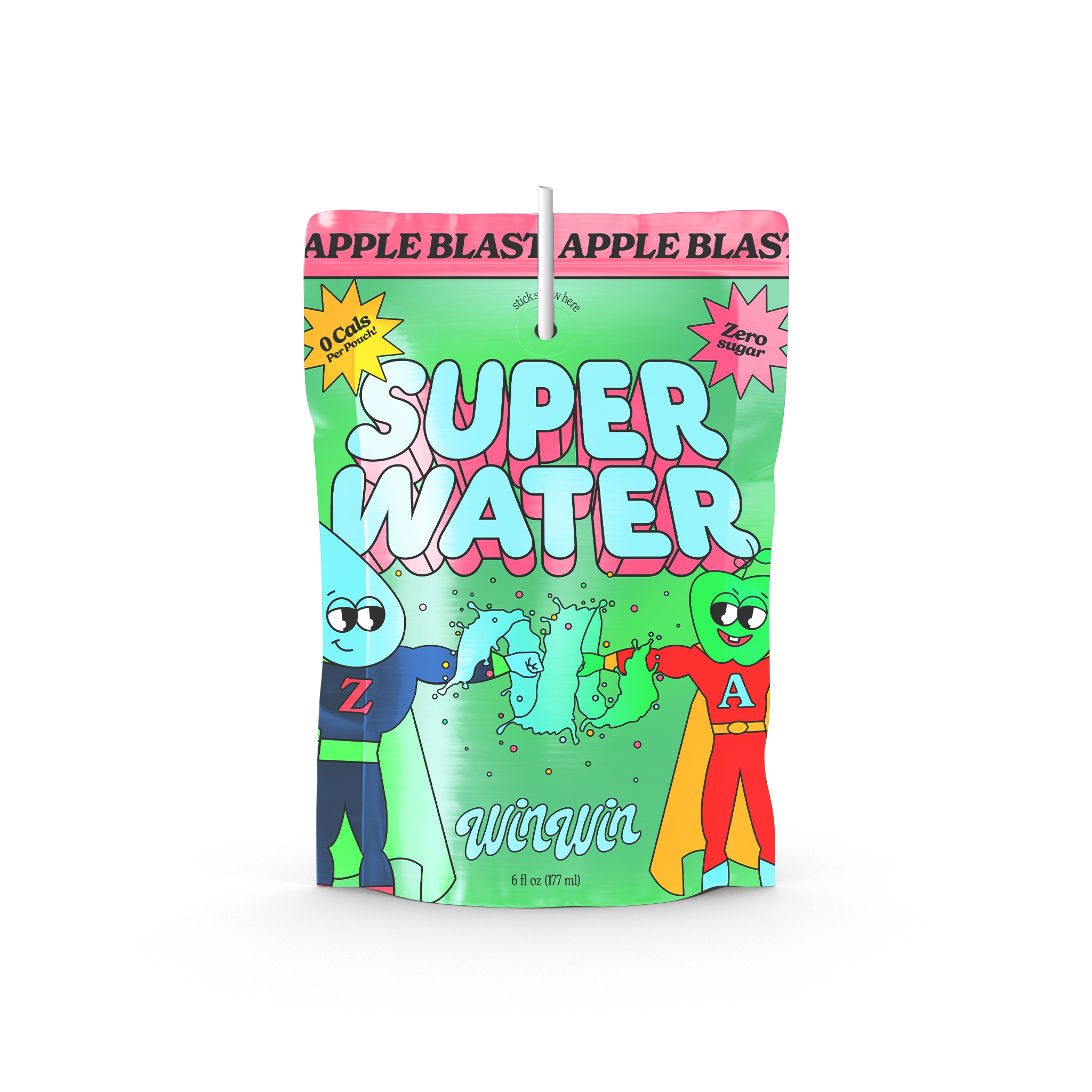 Super Water Apple Blast packaging